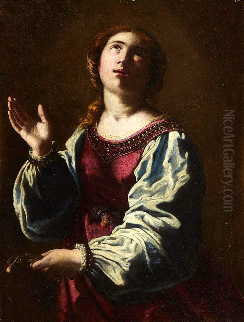 Saint Apollonia Oil Painting by Artemisia Gentileschi