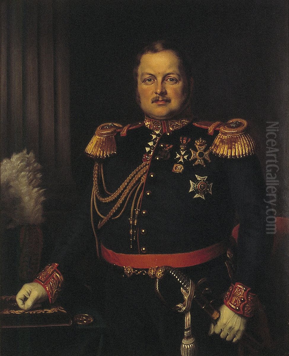 Johan Hendrik Voet (1793-1852) Oil Painting by Johan Heinrich Neuman