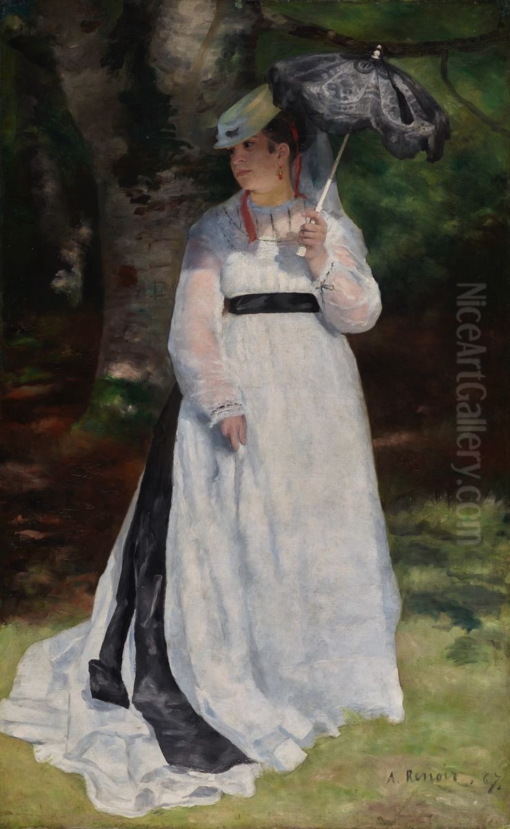 Lise with a Parasol Oil Painting by Pierre Auguste Renoir