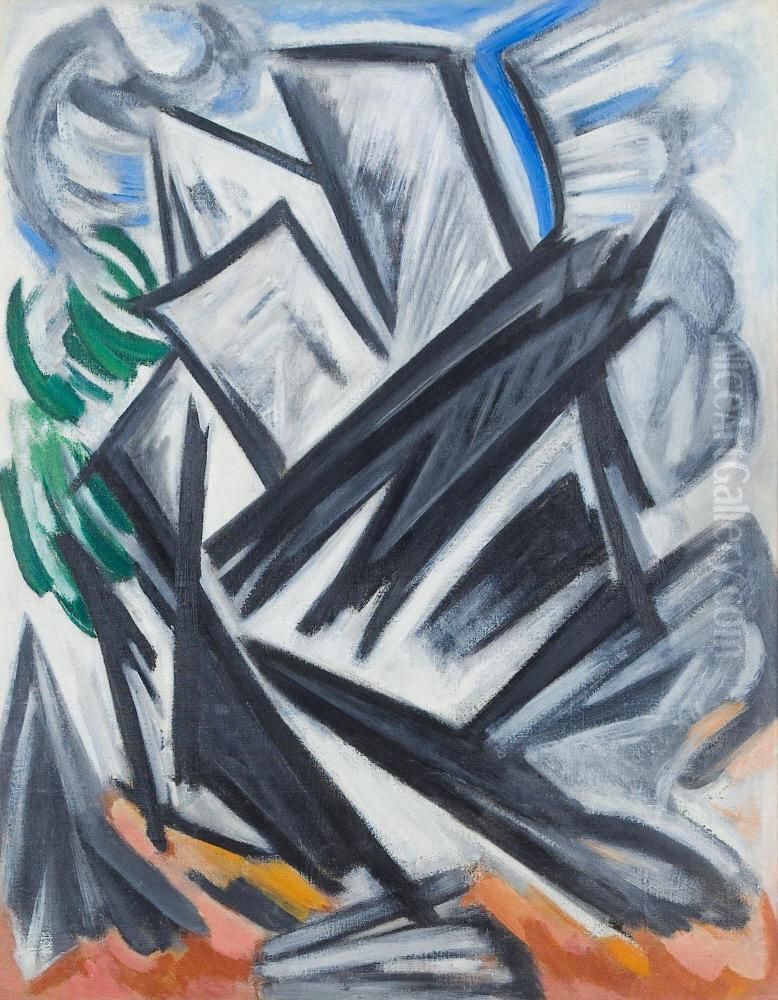 Dissonance Oil Painting by Olga Rozanova