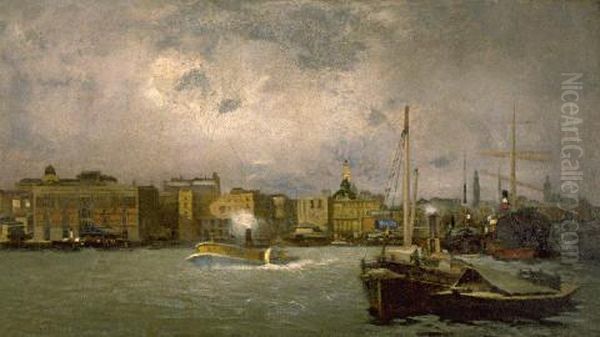 Circular Quay, Sydney Oil Painting by Petrus van der Velden