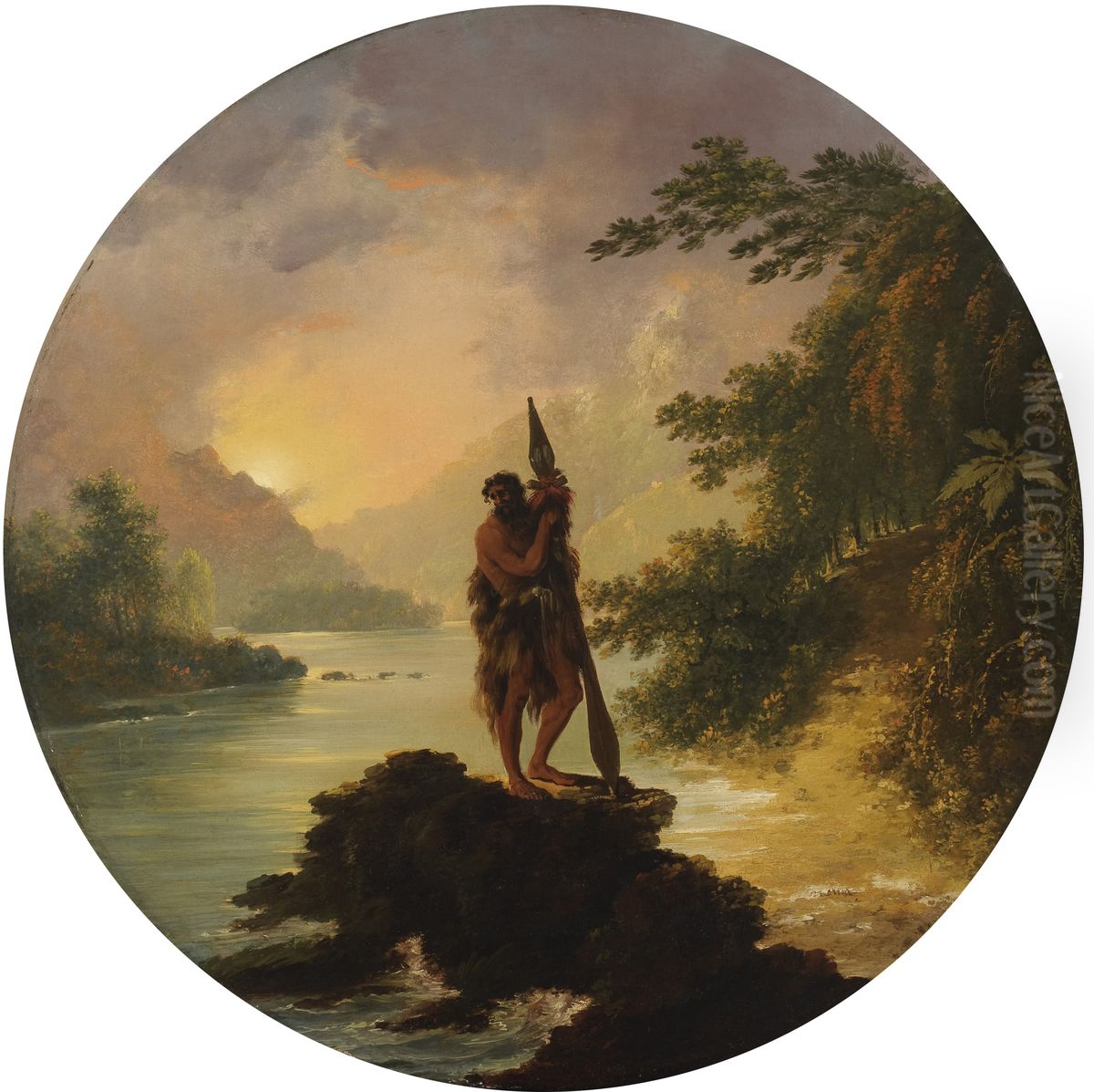 A View in Dusky Bay, New Zealand Oil Painting by William Hodges