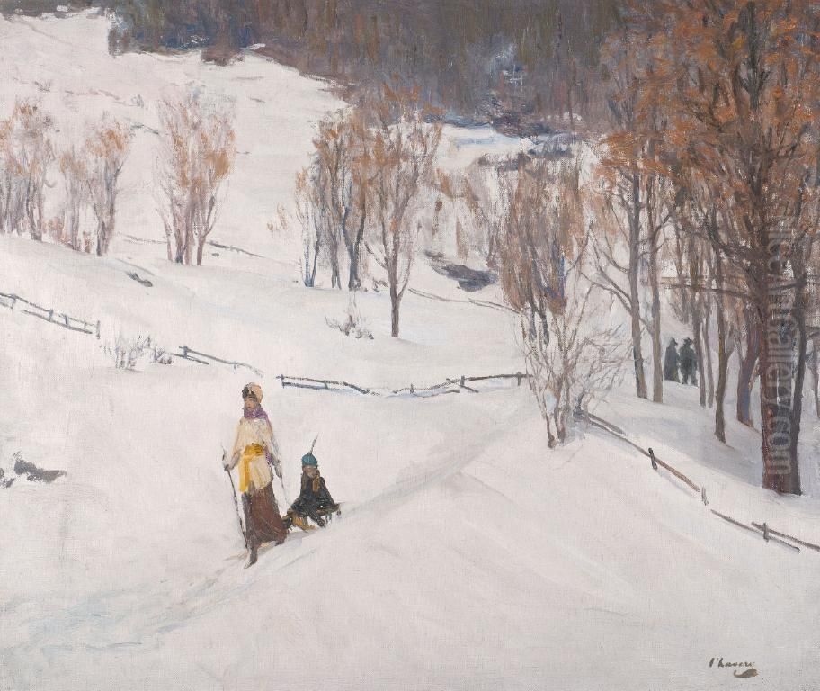 Winter Oil Painting by John Lavery