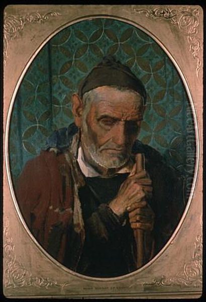 Blind Beggar of Assisi Oil Painting by Edward Armitage