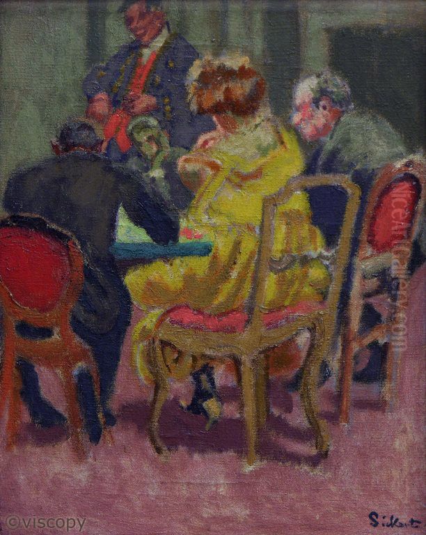 Baccarat, Dieppe Oil Painting by Walter Richard Sickert