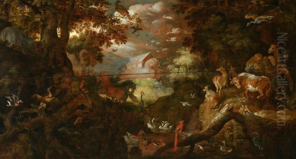 Noah's Ark Oil Painting by Roelant Savery