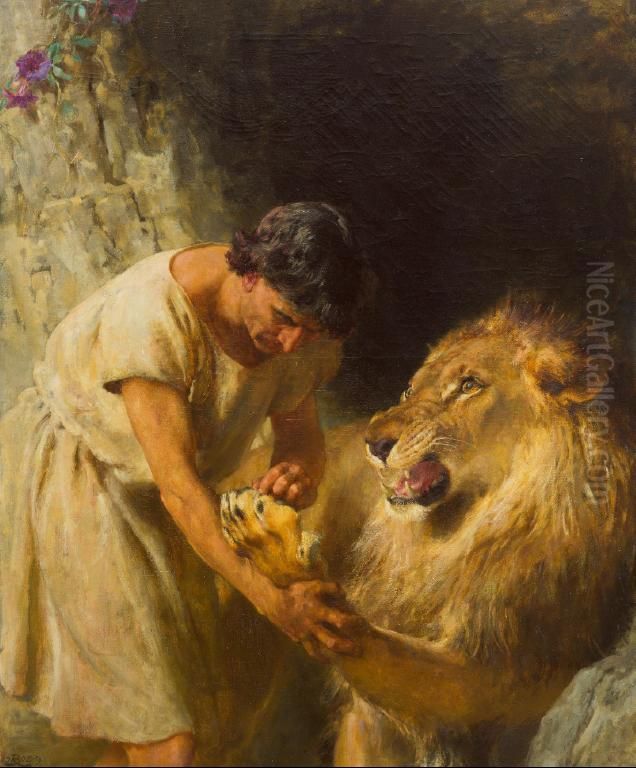 Androcles and the Lion Oil Painting by Briton Riviere