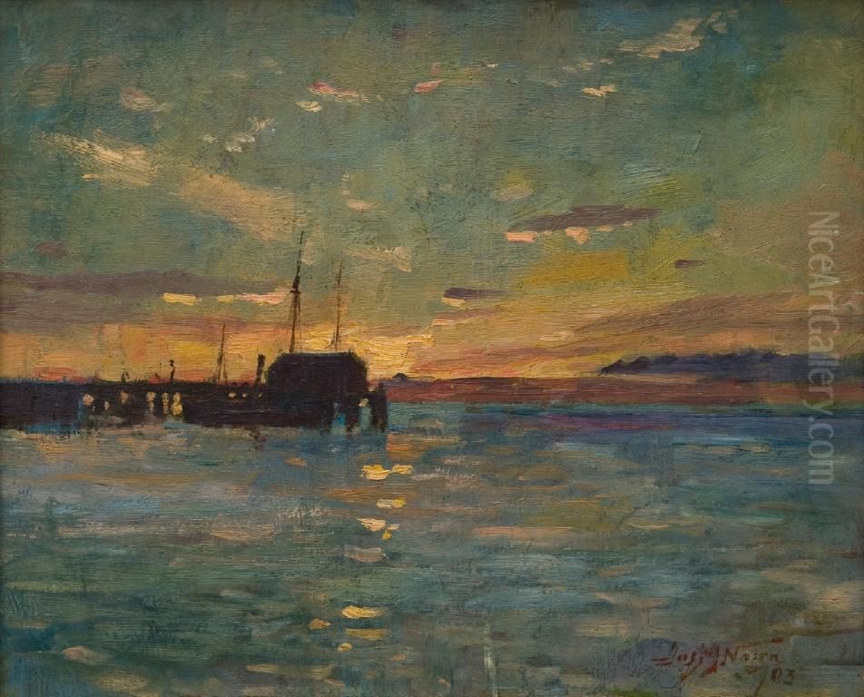 Sunset Oil Painting by James Nairn