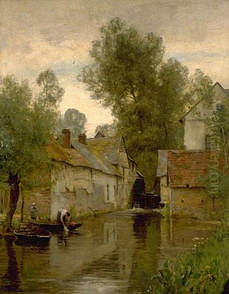 The Water Mill Oil Painting by Ernest Waterlow