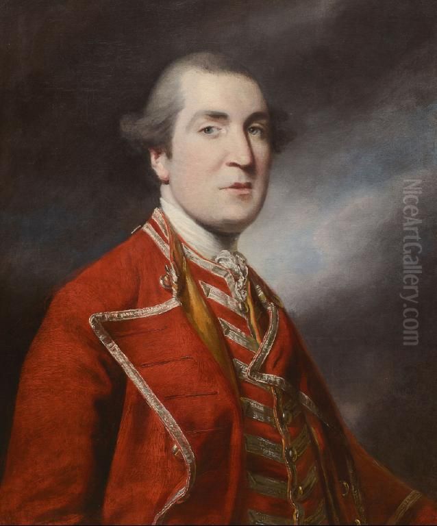 Portrait of Fifth Viscount Allen, named Joshua (1728-1816) in the Uniform of a Lord Lieutenant Oil Painting by Of Sir Joshua Reynolds