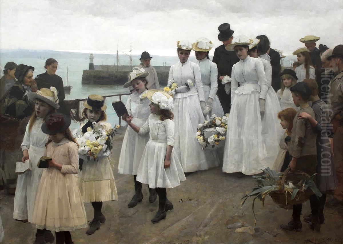 For of Such is the Kingdom of Heaven Oil Painting by Frank Bramley