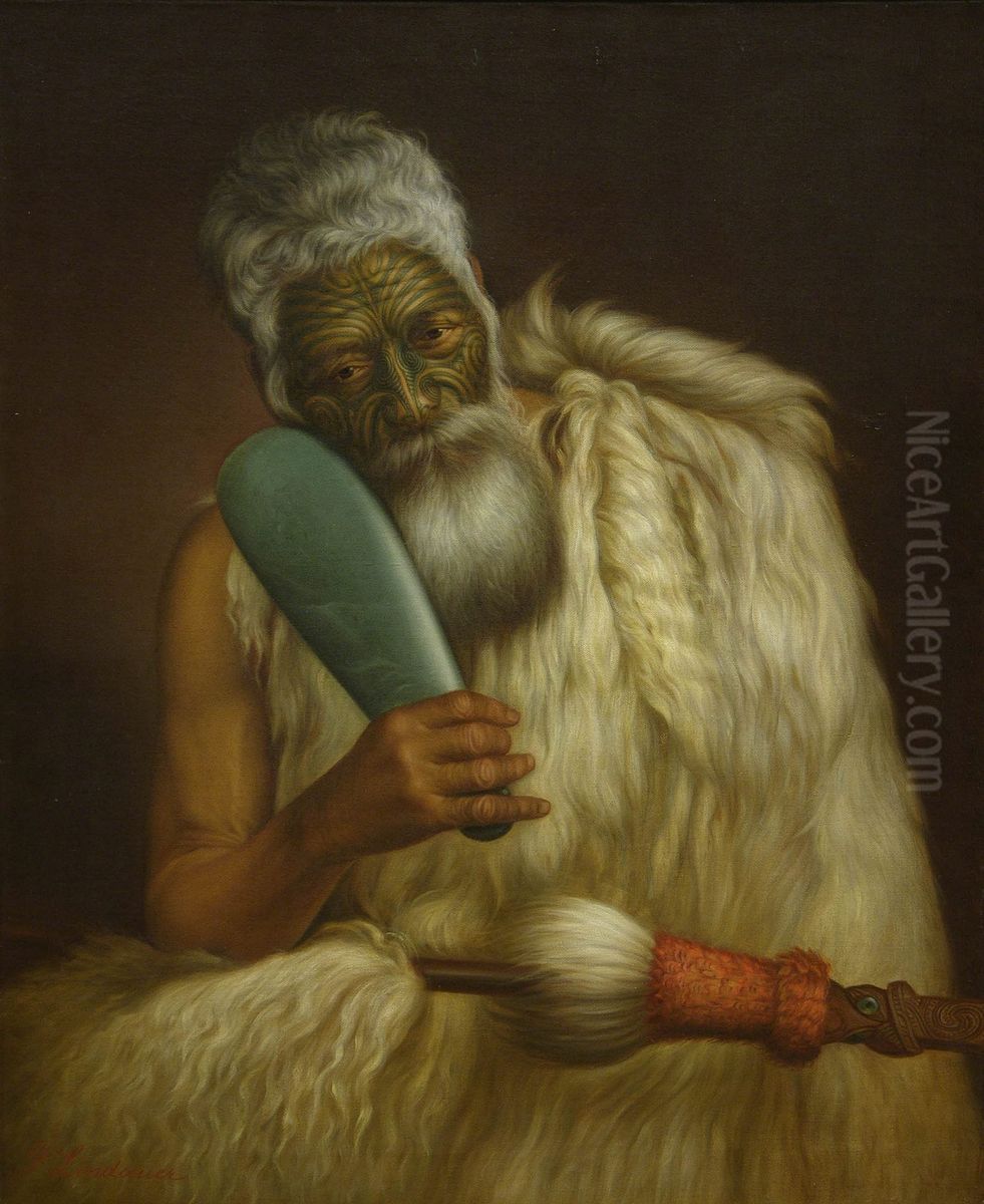 Wiremu Kingi Oil Painting by Gottfried Lindauer