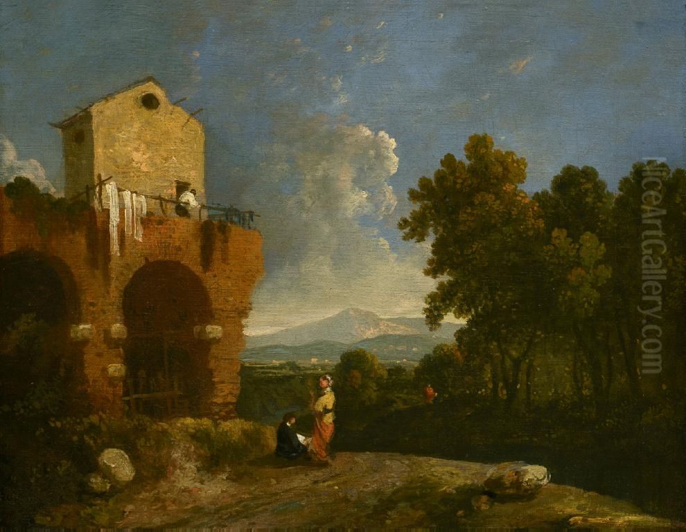 Hadrian's Villa Oil Painting by Richard Wilson