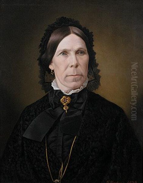 Mrs Sarah Rutherford Oil Painting by Gottfried Lindauer