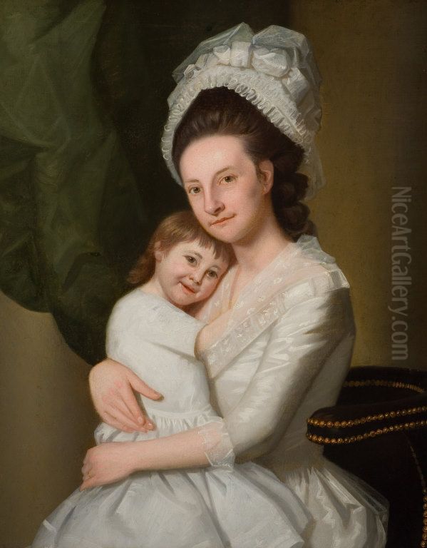 Lady and Child Oil Painting by George Romney
