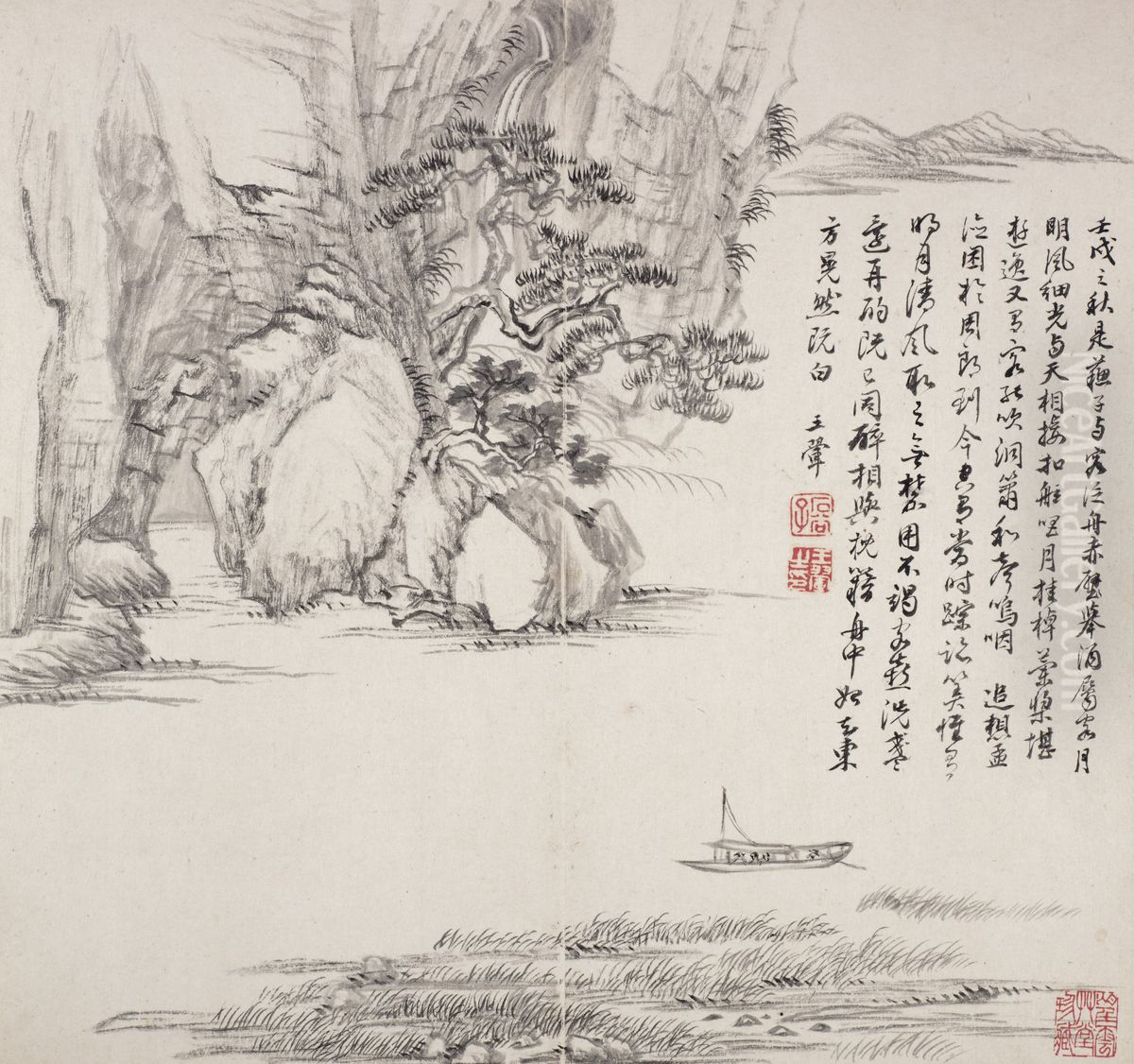 album after old masters and poems Oil Painting by Wang Hui