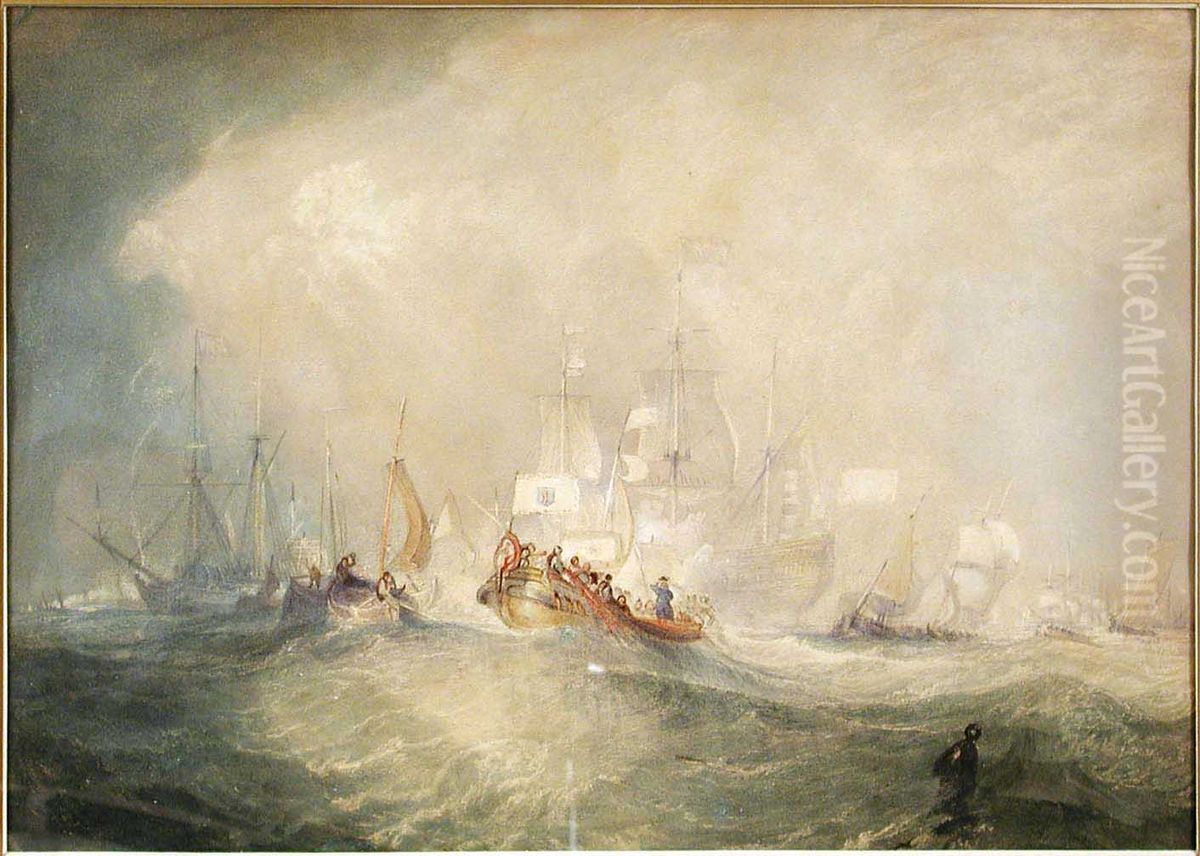 copy of Prince of Orange Landing at Torbay Oil Painting by J. M. W. Turner