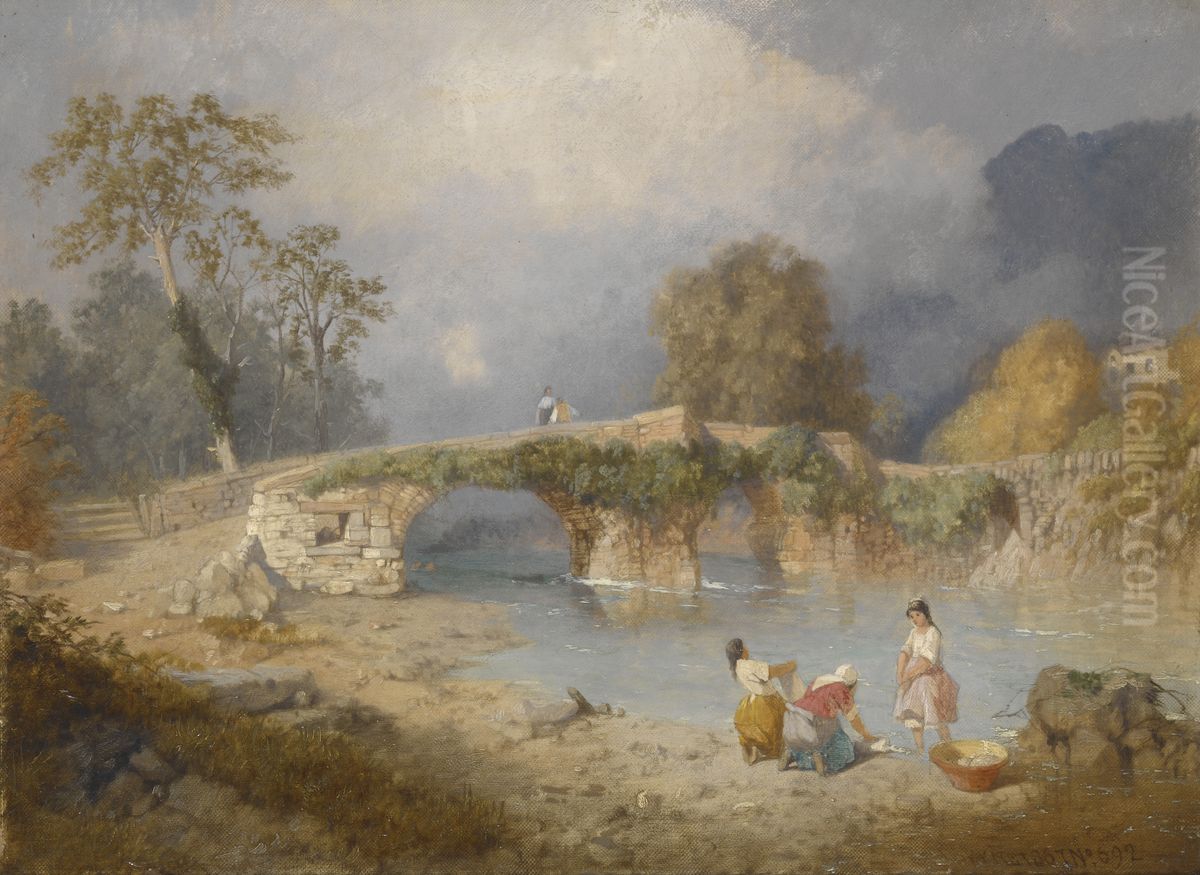 Clearing up for Fine Weather, Beddgelert, North Wales Oil Painting by James Baker Pyne