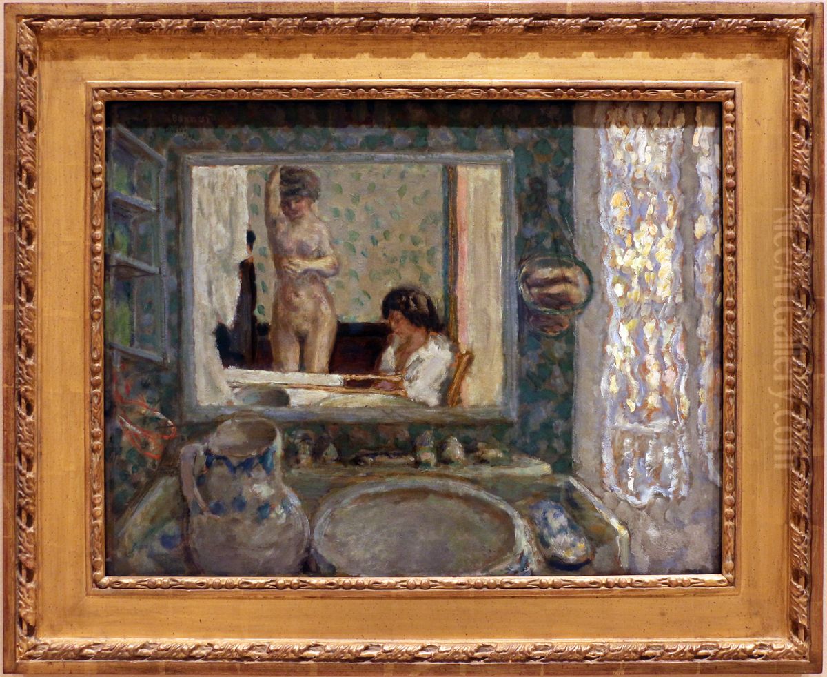 La Glace de la chambre verte Oil Painting by Pierre Bonnard