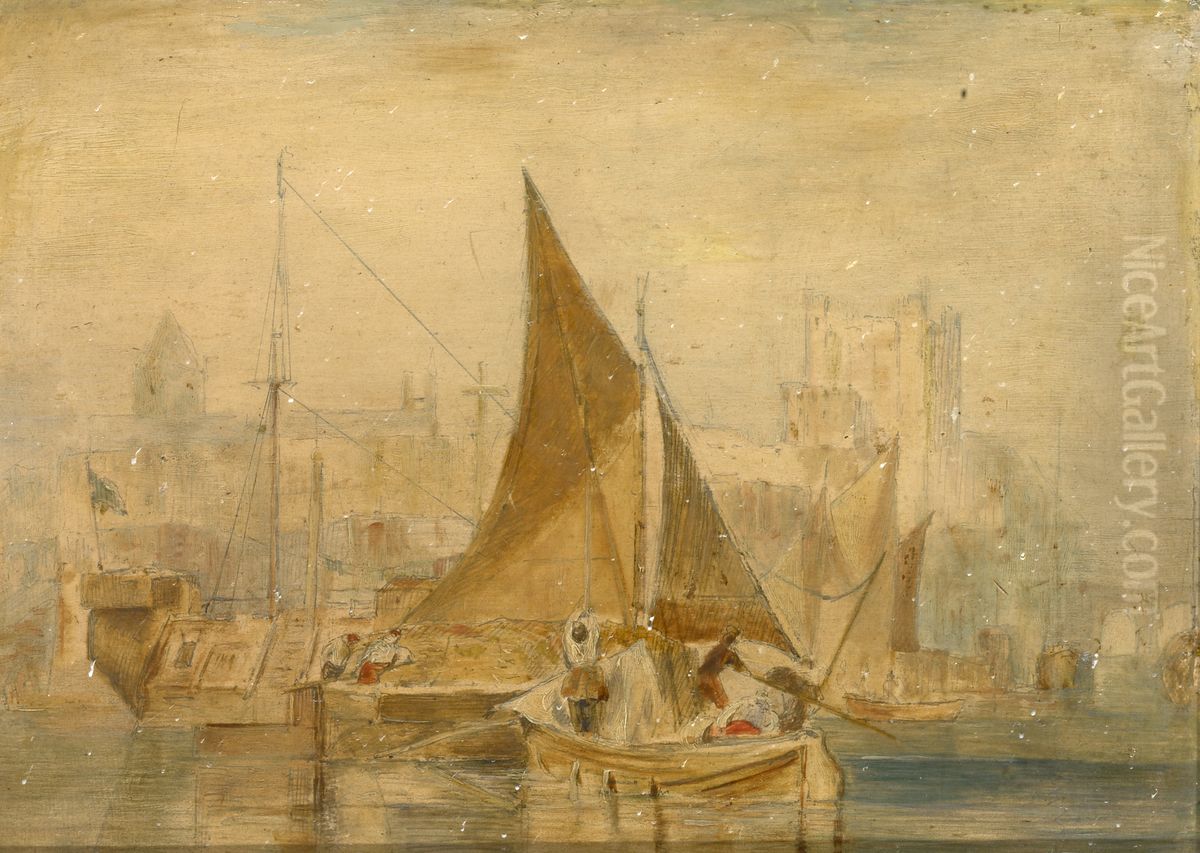 Rochester on the Medway Oil Painting by J. M. W. Turner