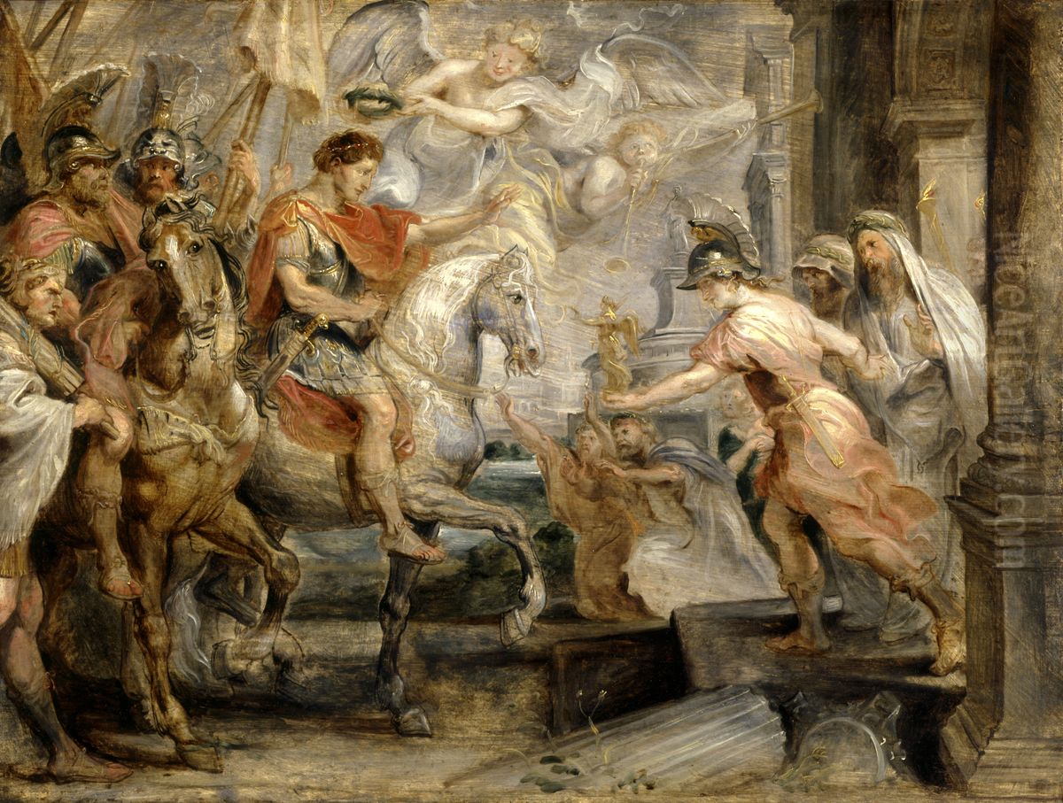 The Triumphant Entry of Constantine into Rome Oil Painting by (studio of) Rubens, Peter Paul
