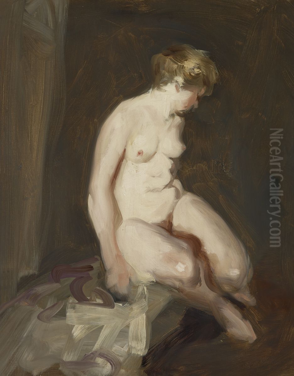 Nude Oil Painting by Robert Henri