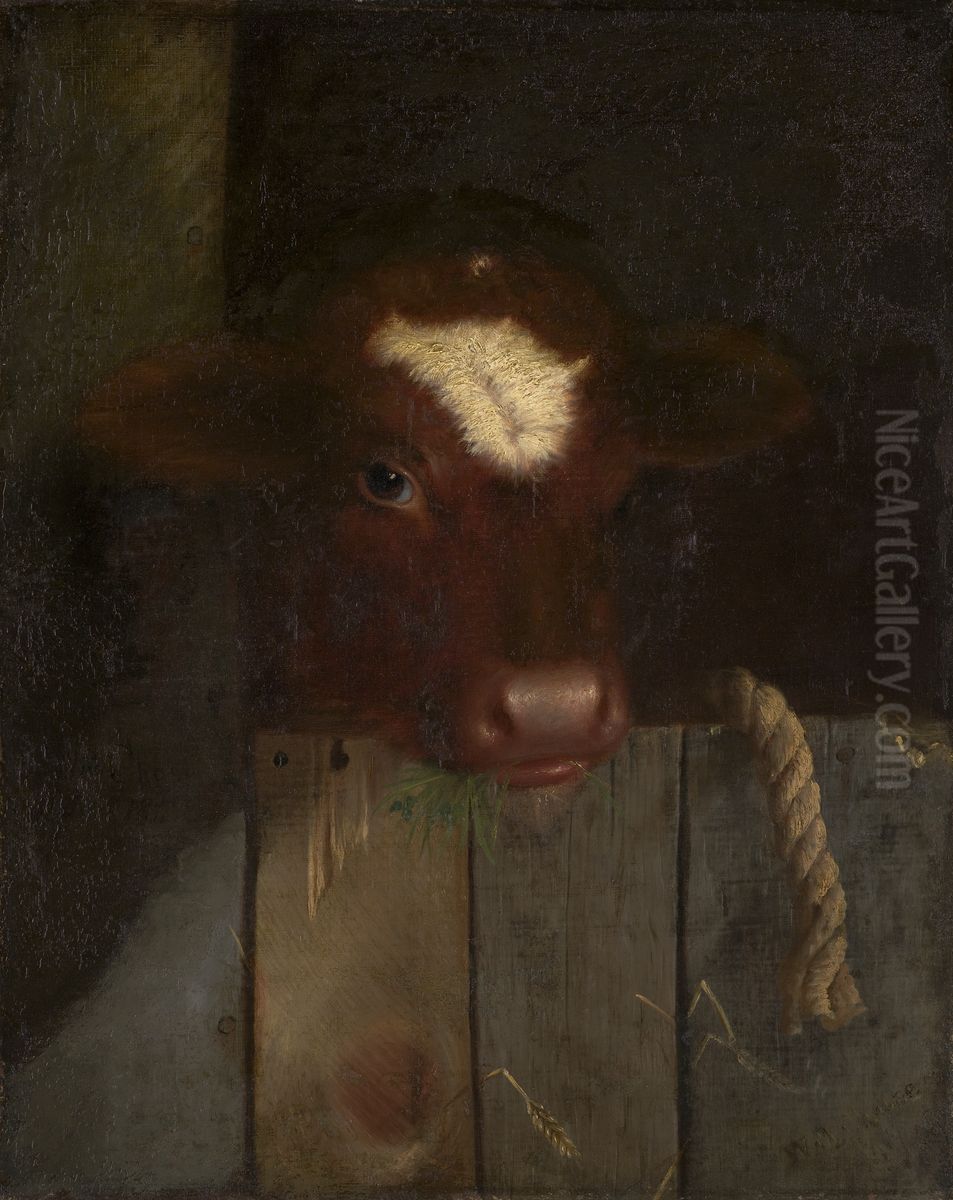 The Family Cow (Calf's Head) Oil Painting by William Merritt Chase