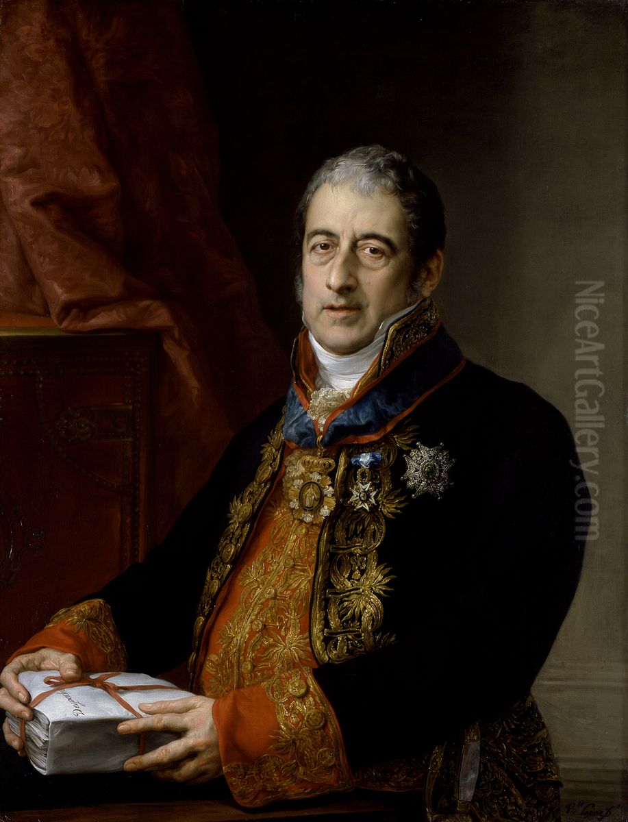 Portrait of Juan Miguel de Grijalba Oil Painting by Vicente Lopez Portana