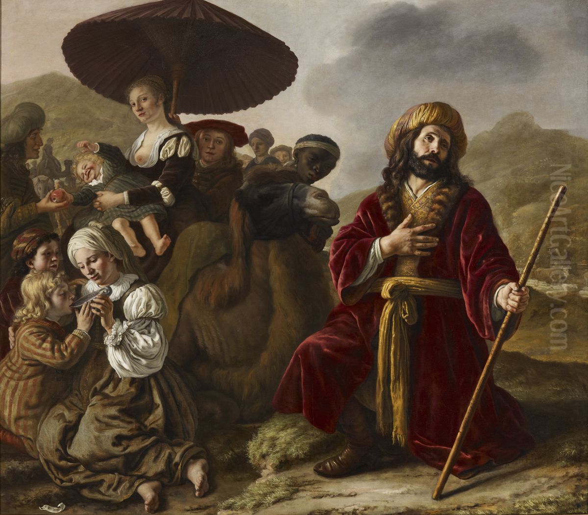 Jacob Seeking the Forgiveness of Esau Oil Painting by Jan Victors