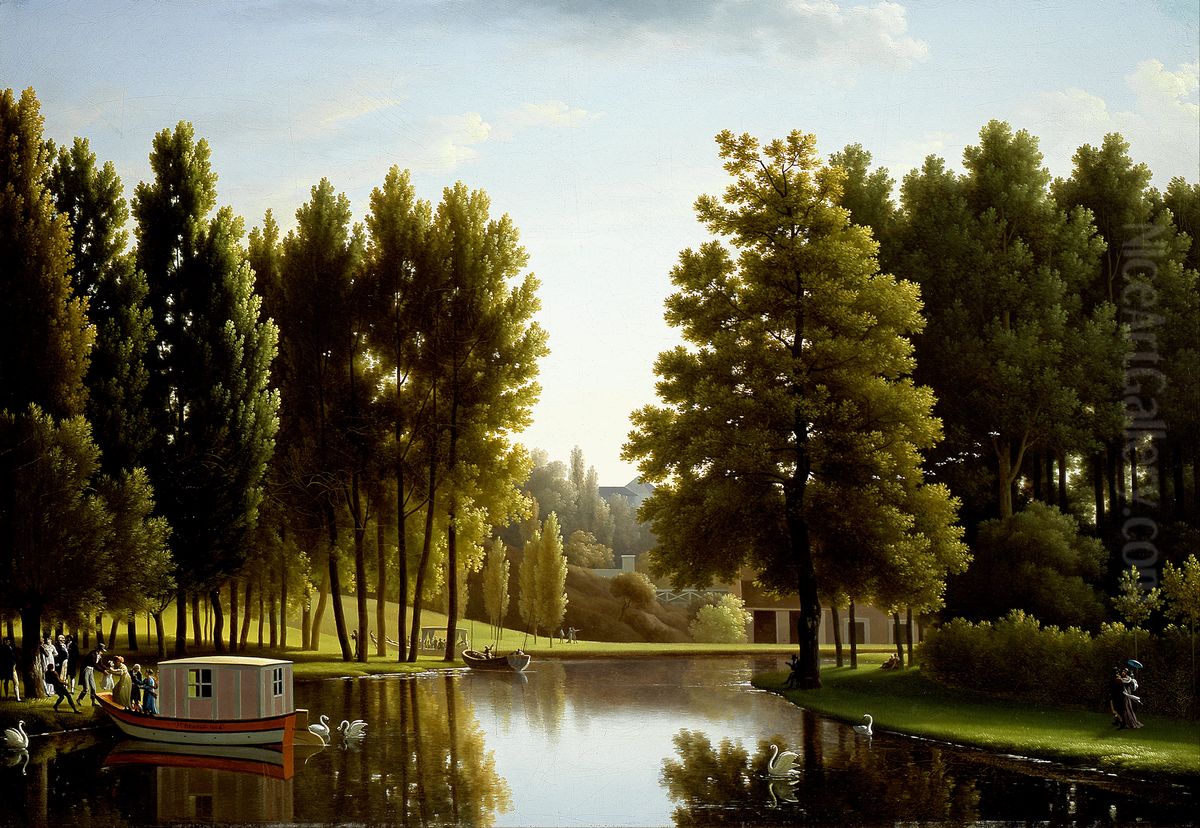 Le parc a Mortefontaine Oil Painting by Jean-Joseph-Xavier Bidauld