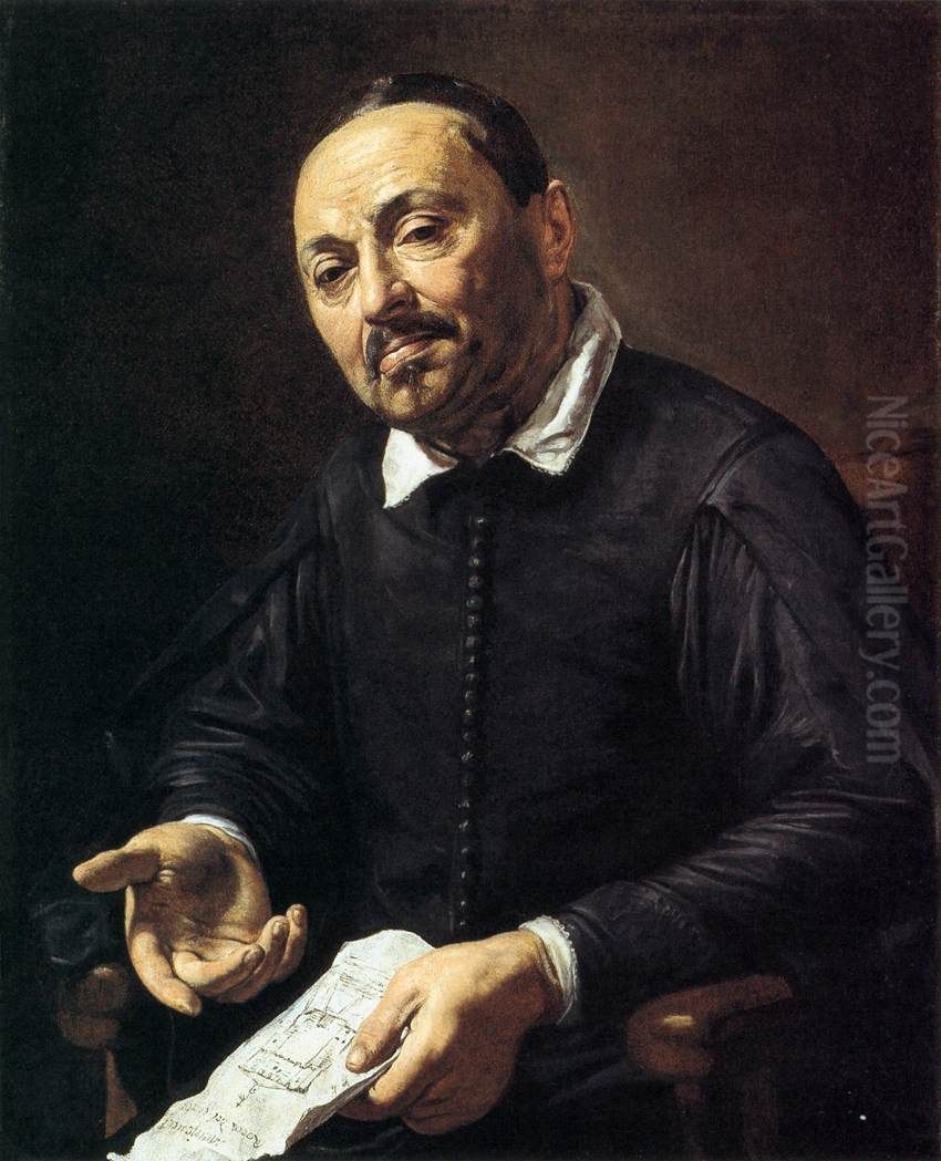 Portrait of Raffaello Menicucci Oil Painting by Valentin De Boulogne