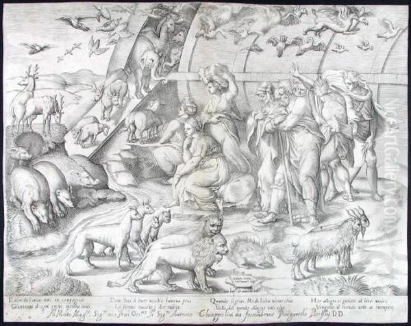 Auszug Aus Der Arche Oil Painting by Giovanni Battista Cavalieri