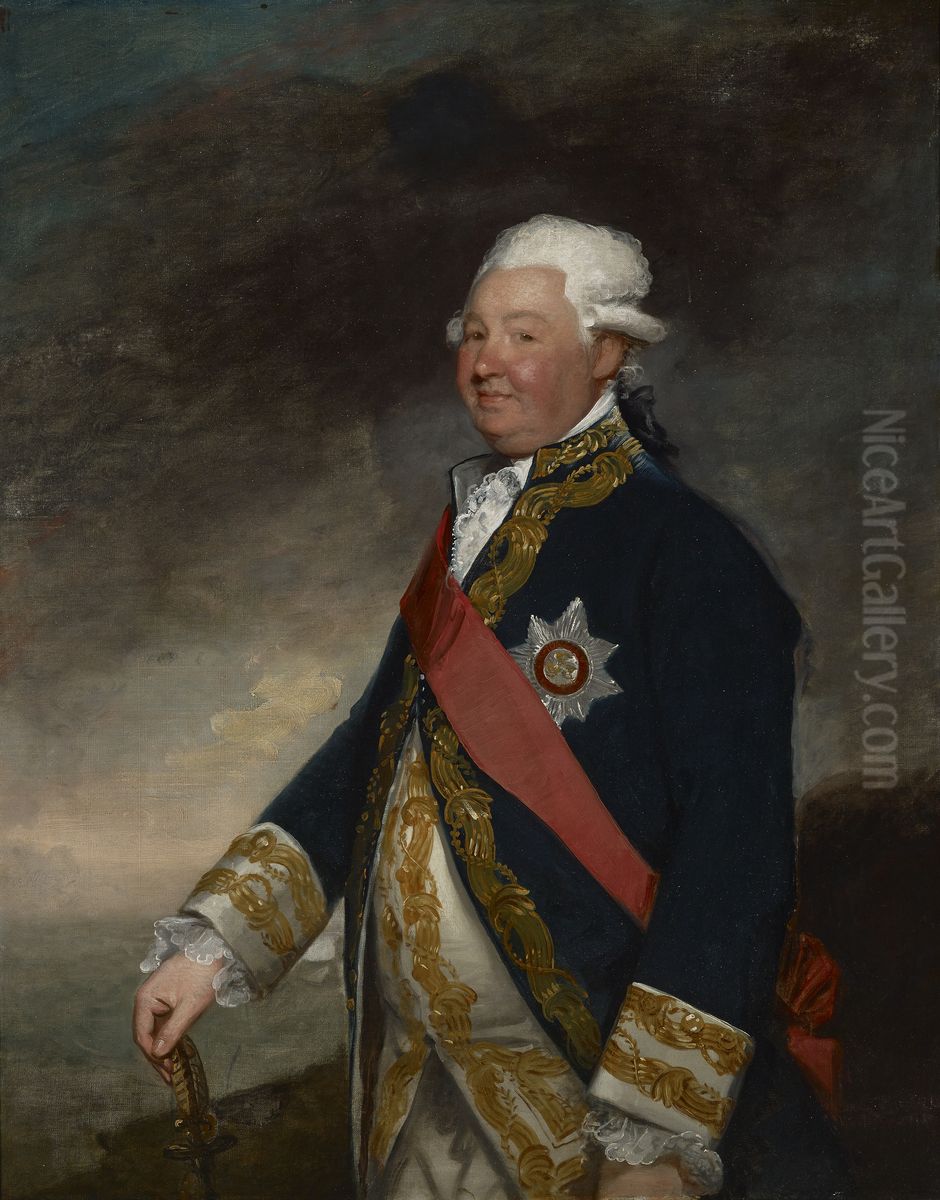 Vice-Admiral Edward Hughes Oil Painting by Gilbert Stuart