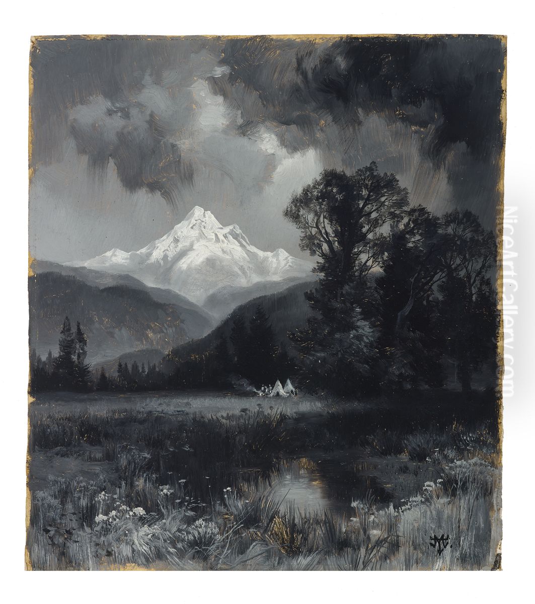 Mount Grohman Oil Painting by Thomas Moran