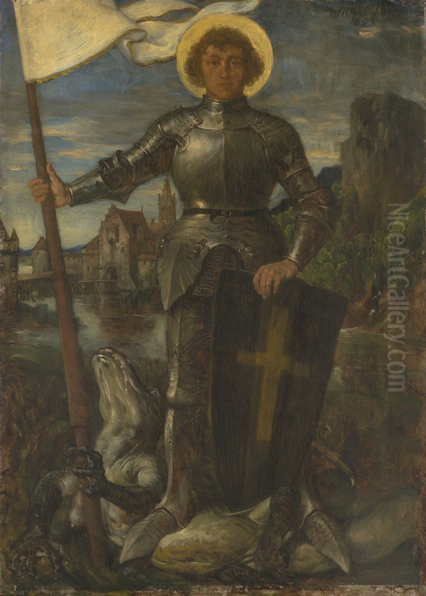 St. George Oil Painting by Wilhelm Von Diez