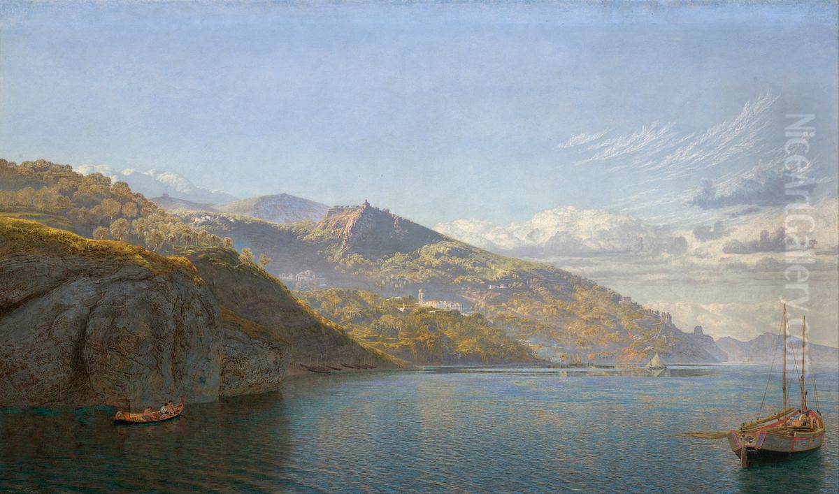 Massa, Bay of Naples Oil Painting by John Brett