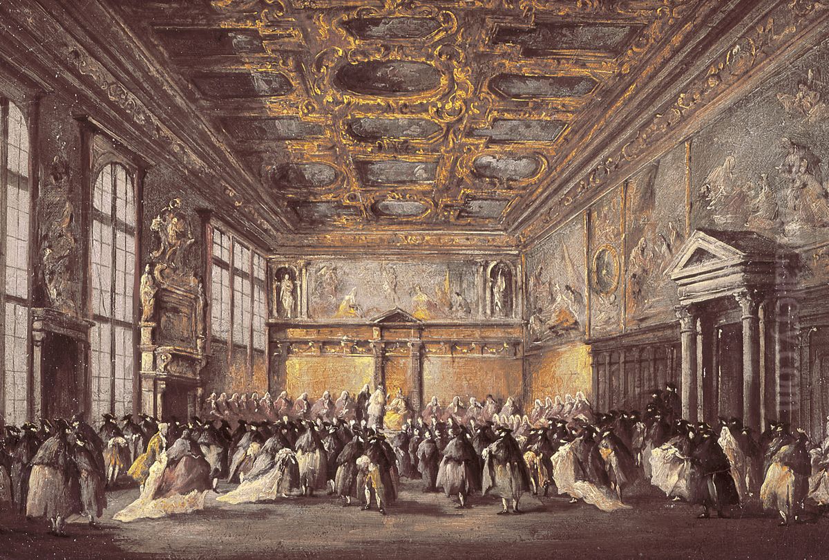 Ceremonial Event in the Doge's Palace Oil Painting by Francesco Guardi