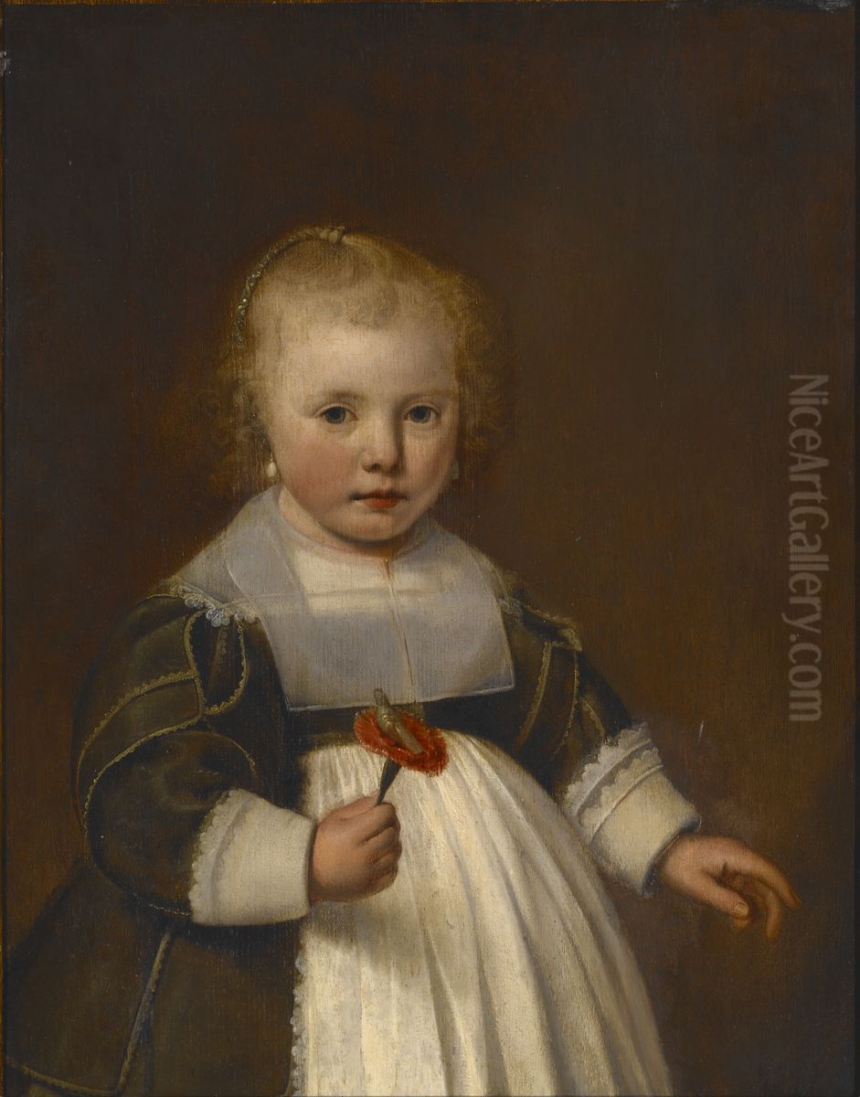Portrait of a Little Girl Oil Painting by Jacob Gerritsz. Cuyp