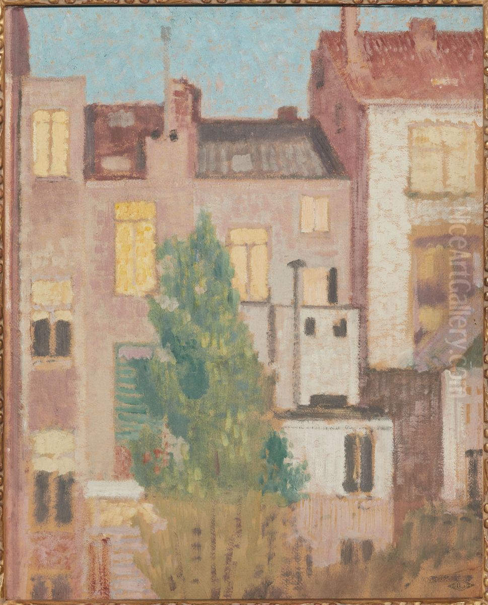 Houses (Maisons) Oil Painting by Georges Lemmen