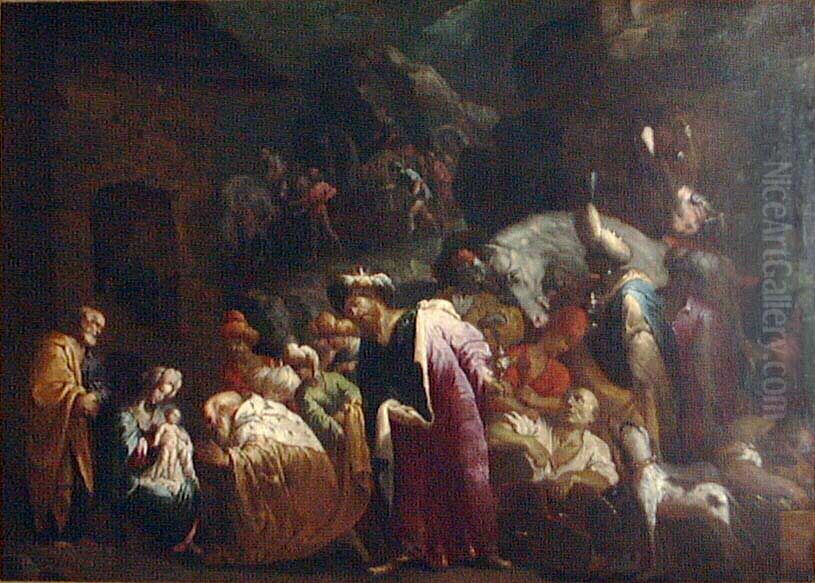 Adoration of the Magi Oil Painting by Pietro Ricchi