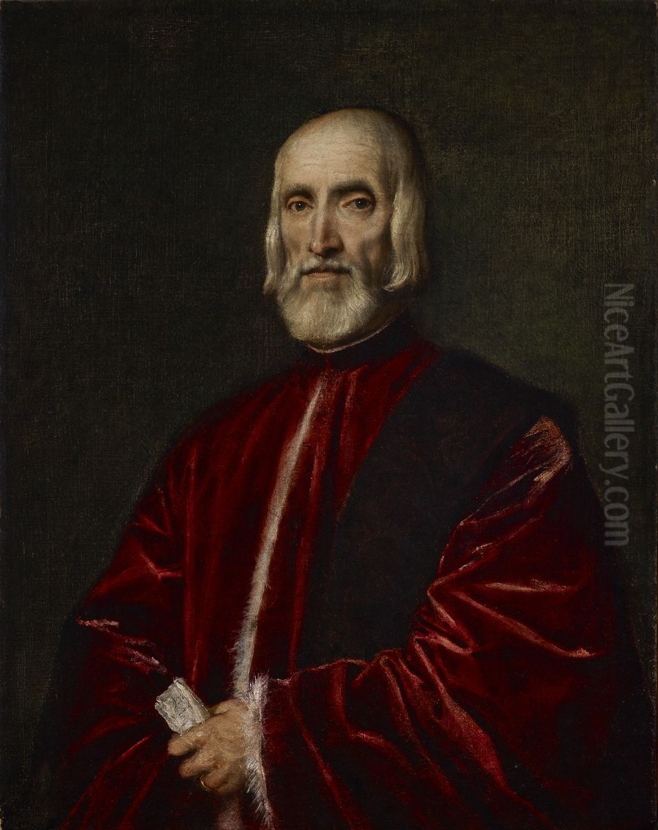 Portrait of Andrea de' Franceschi Oil Painting by Titian