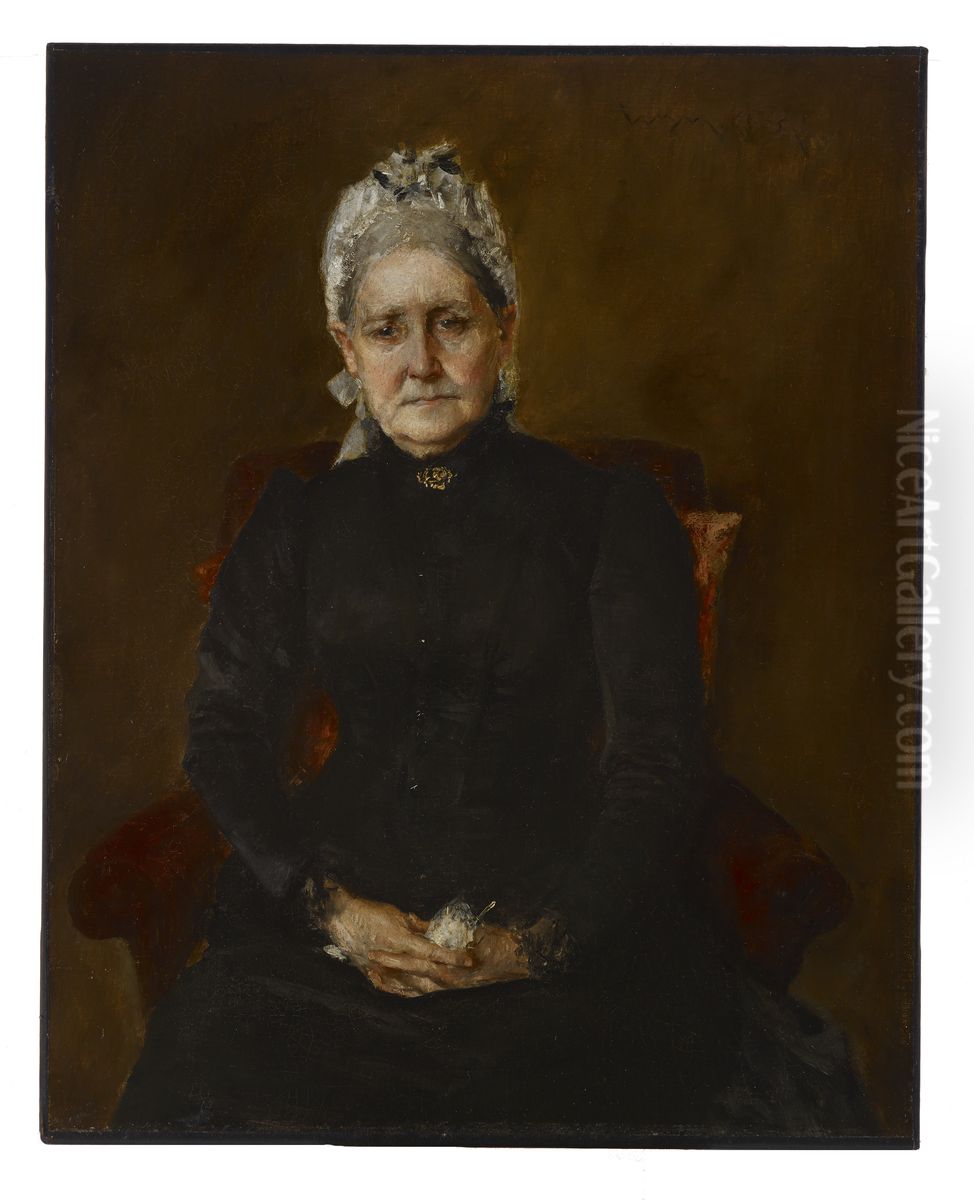 Portrait of My Mother (Sarah Swaim Chase) Oil Painting by William Merritt Chase