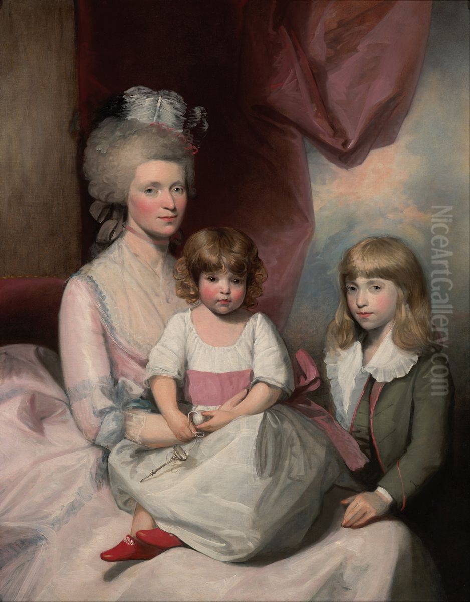 Portrait of a Family Oil Painting by Gilbert Stuart