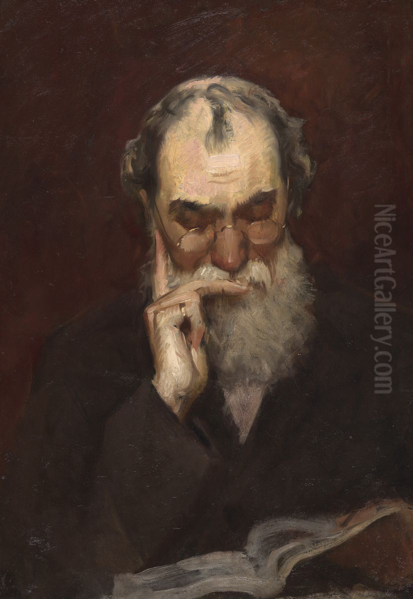 Henry James, Sr. Oil Painting by Frank Duveneck