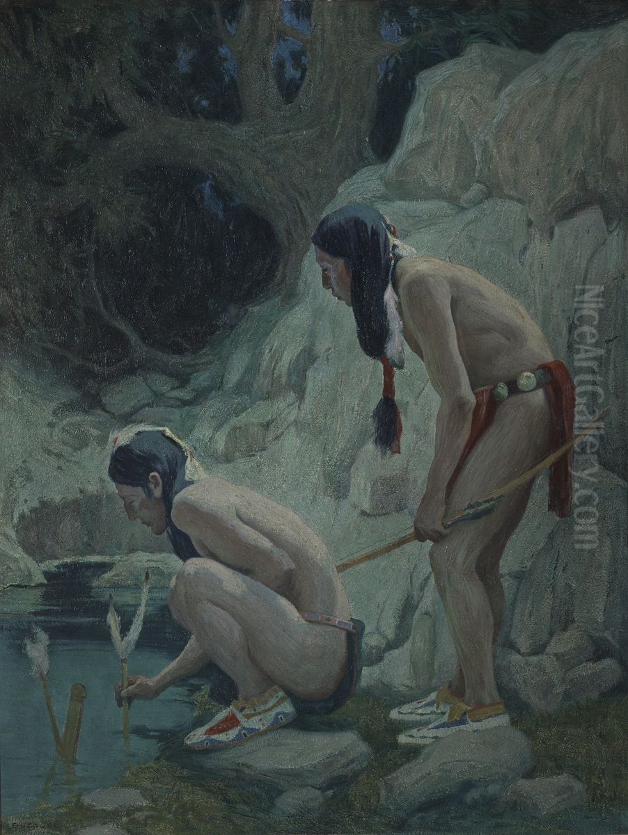 Sacred Waters Oil Painting by E. Irving Couse
