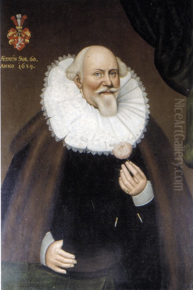 Portrait of Johann Kampferbeke (1580-1639), Mayor of Lubeck Oil Painting by Michael Conrad Hirt