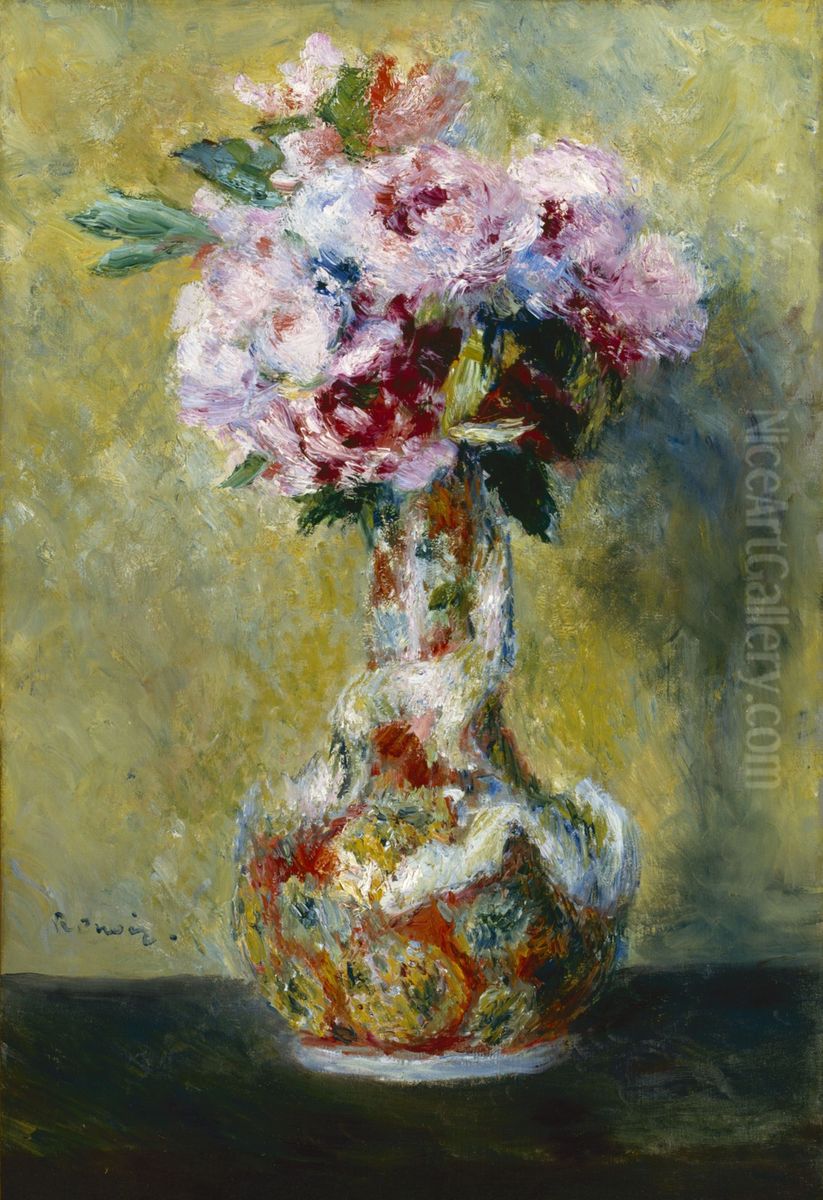 Bouquet in a Vase Oil Painting by Pierre Auguste Renoir