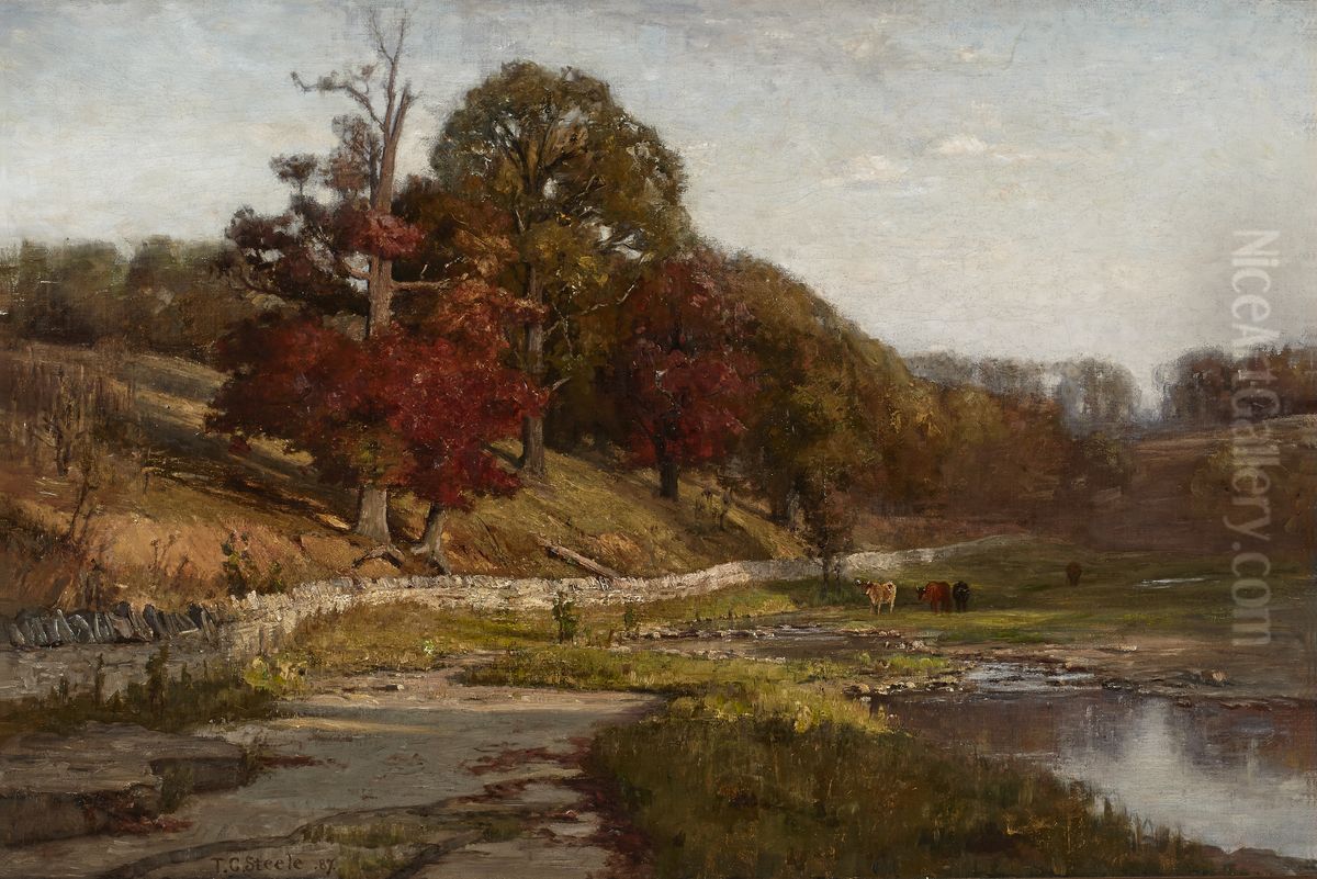 Oaks of Vernon Oil Painting by Theodore Clement Steele
