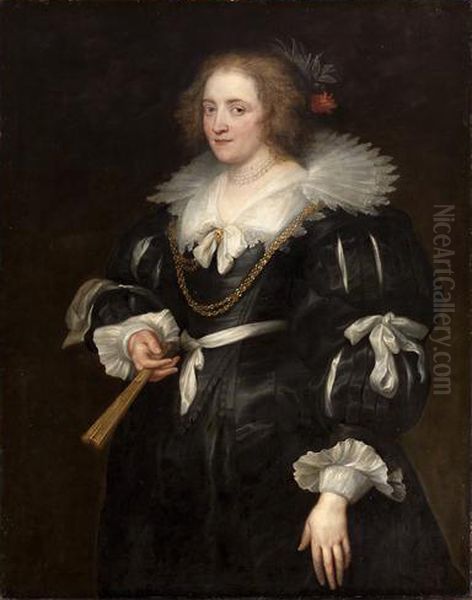 Portrait of Amalia of Solms-Braunfels Oil Painting by Sir Anthony Van Dyck
