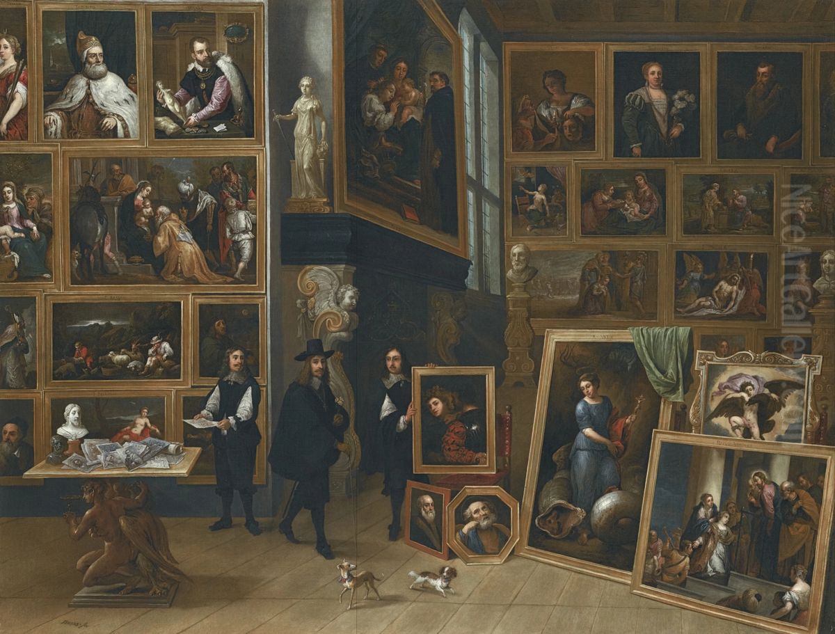 The picture gallery of Archduke Leopold William (1614-1661) Oil Painting by David Teniers the Younger